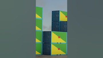 French Guiana Export Import Container Video Short Footage!#chromakey #stockfootage #stockvideo