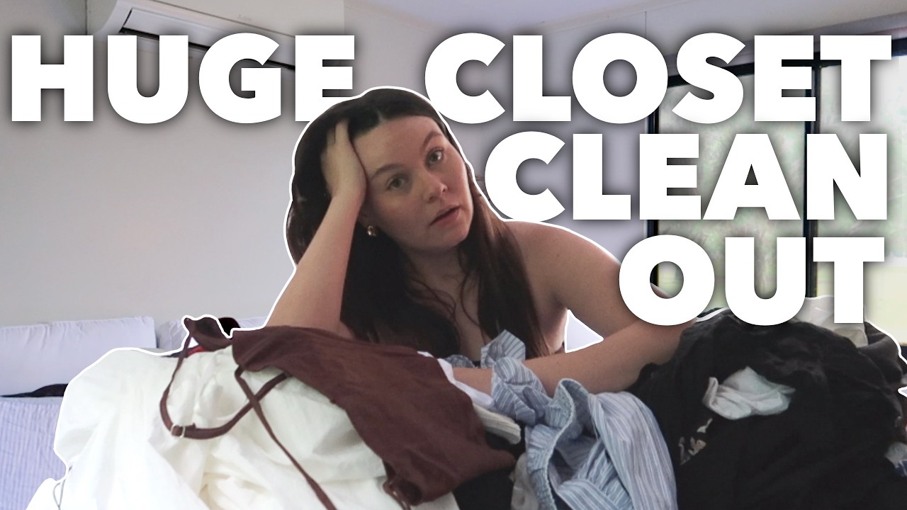 extreme closet clean out + wardrobe declutter - YouTube