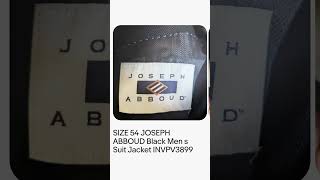 SIZE 54 JOSEPH ABBOUD Black Men's Suit Jacket INVPV3899