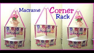 DIY Macrame Corner Hanging /STAND EASY Tutorial
