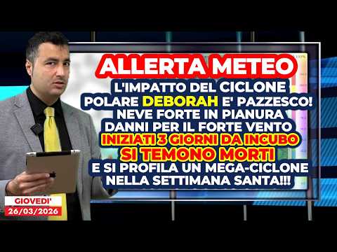 Allerta Meteo, il Ciclone Polare Deborah è uno shock: neve in pianura!!! Iniziati 3 giorni da incubo