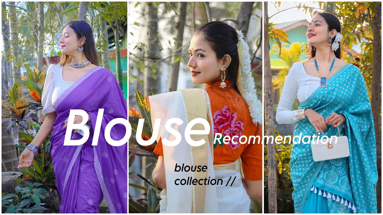 Blouse for Different Sarees | Saraswati Puja Saree blouse ...