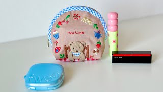 Patchwork embroidered pouch