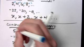 Beginning Algebra - Part 30 (Consecutive Integers)