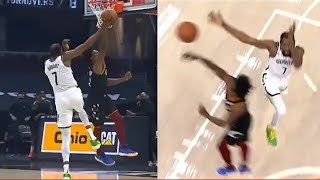 Collin Sexton blocks Kevin Durant dunk