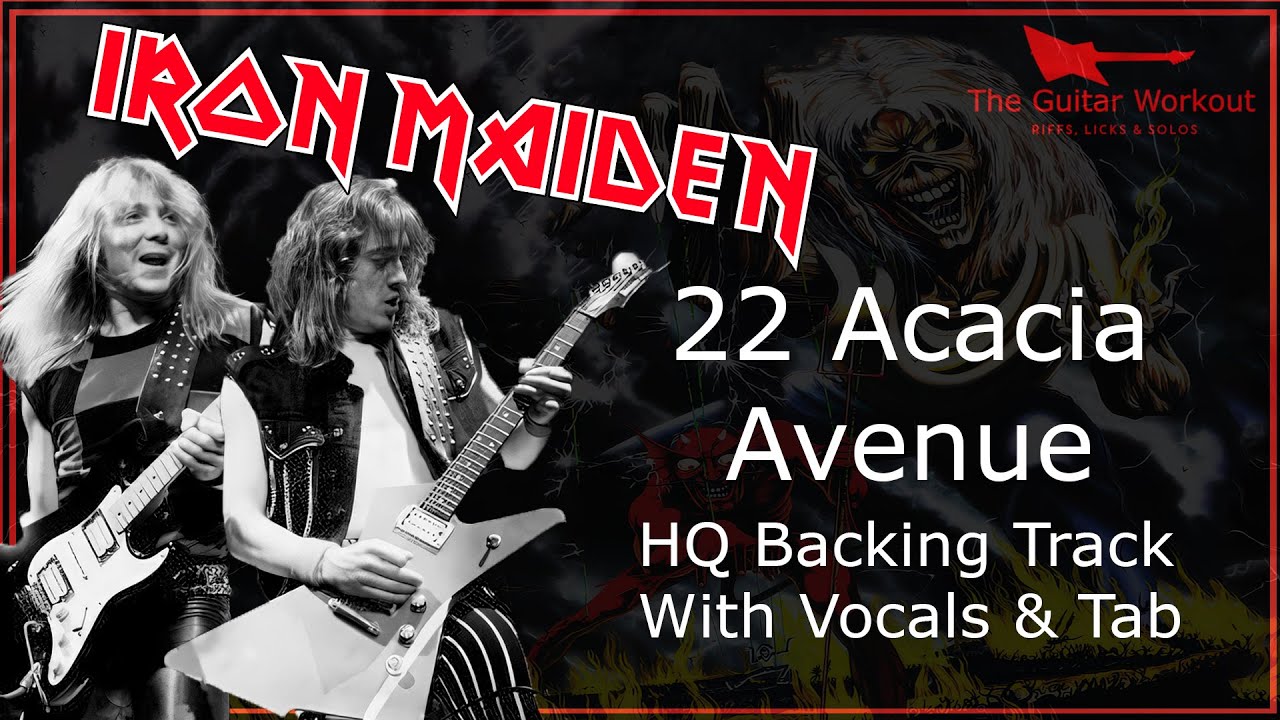 Iron Maiden - 22 Acacia Avenue (HQ Backing Track with vocals & tab | Guitar Karaoke)