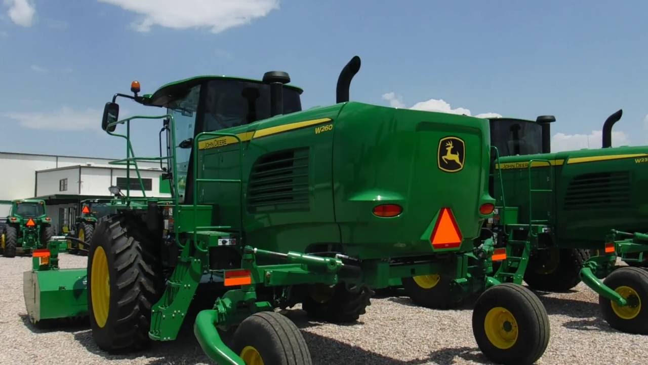 John Deere W260 Windrower YouTube