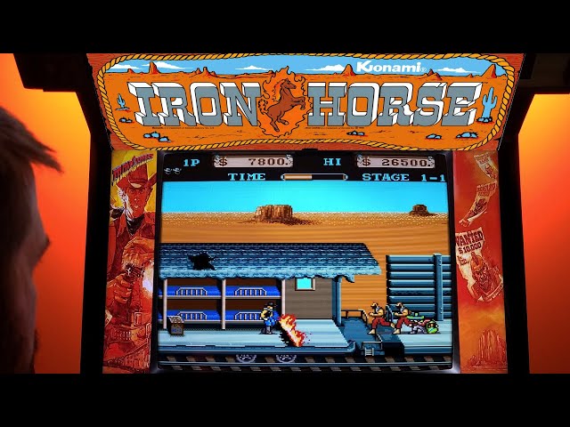 Iron Horse Arcade Cabinet MAME Gameplay w/ Hypermarquee