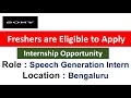 Sony research india hiring speech generation intern in bengaluru  freshers are eligible to apply
