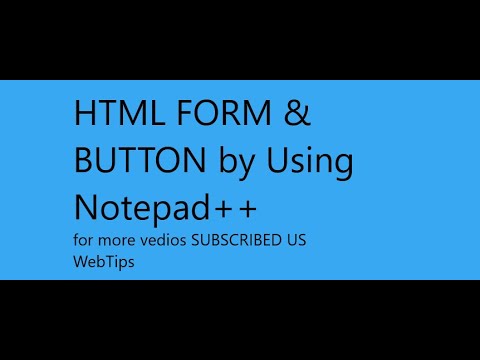 input type button  Update  Input Type buttons|Submit and Reset || by using notepad++