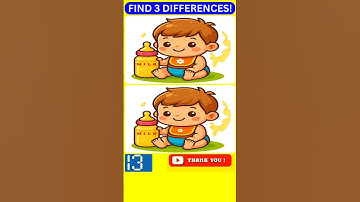 🔍Spot the Difference Brain Game Challenge💡【#167 Find the 3 Differences】 #shorts #quiz #gameplay