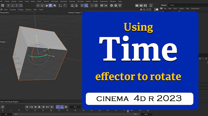 How to rotate using Time effector in Cinema 4D 2023  @MaxonVFX