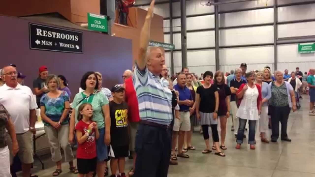 Mennonite Flash Mob singing 