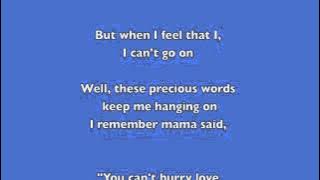 Phil Collins You Can't Hurry Love- Lyrics