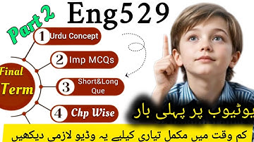Eng529 Final Term Preparation/ Urdu Explanation/Part 2