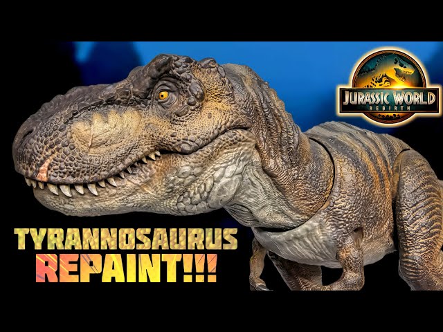 REPAINT! Mattel Jurassic World Rebirth Tyrannosaurus rex Repaint