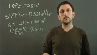 How to Convert Cubic Feet Per Hour to Inches of Water : Algebra, Geometry & More