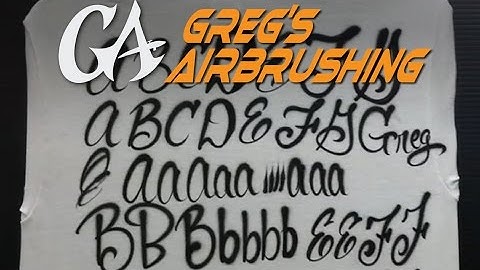 How to Airbrush the Script Alphabet - Lettering Basics