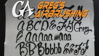 How to Airbrush the Script Alphabet  Lettering Basics