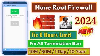 How Use No Root Firewall in Bgmi | Fix Termination Ban Bgmi | Fix 6 Hours Limit | Fix 10 Year Ban