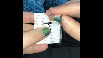 Loop start method for cross stitch