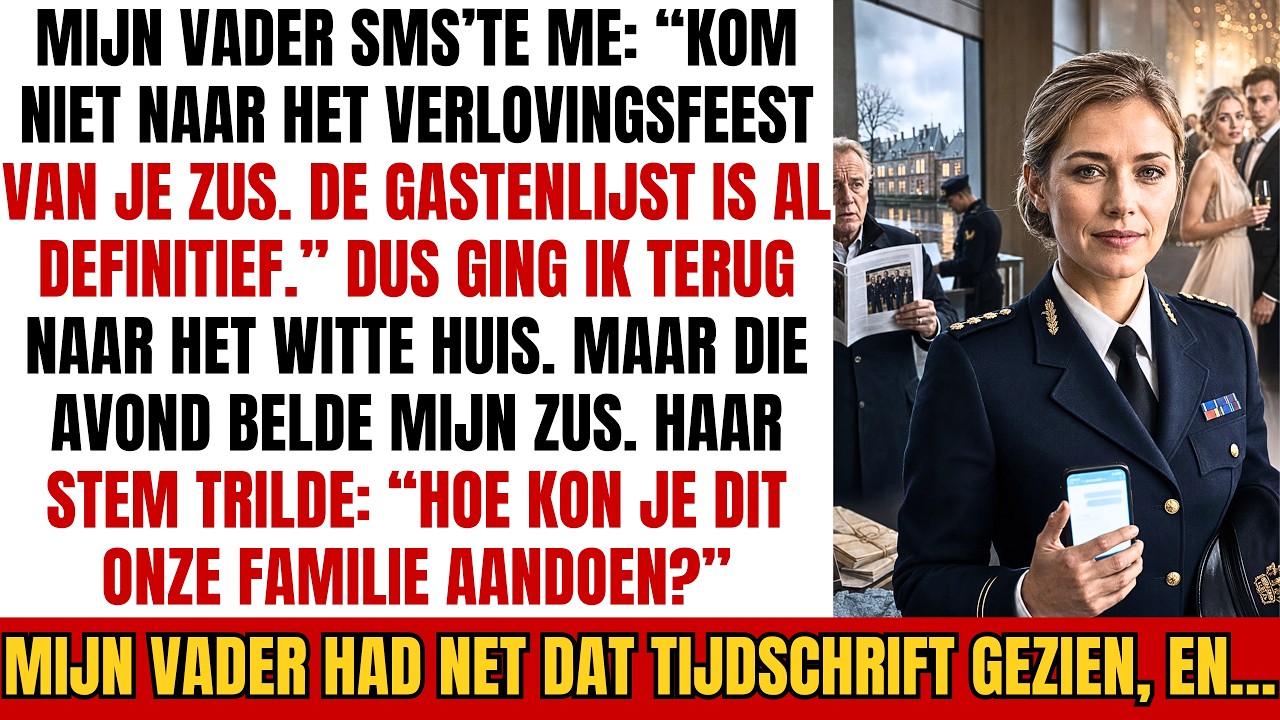 "Doe niet alsof je niet weet wat er nu gebeurt," snikte mijn zus aan de telefoon, terwijl ik nog in uniform zat op mijn kantoor in het beveiligde regeringscomplex in Den Haag. Ik was kolonel,...