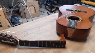 Réparation dun manche de guitare classique