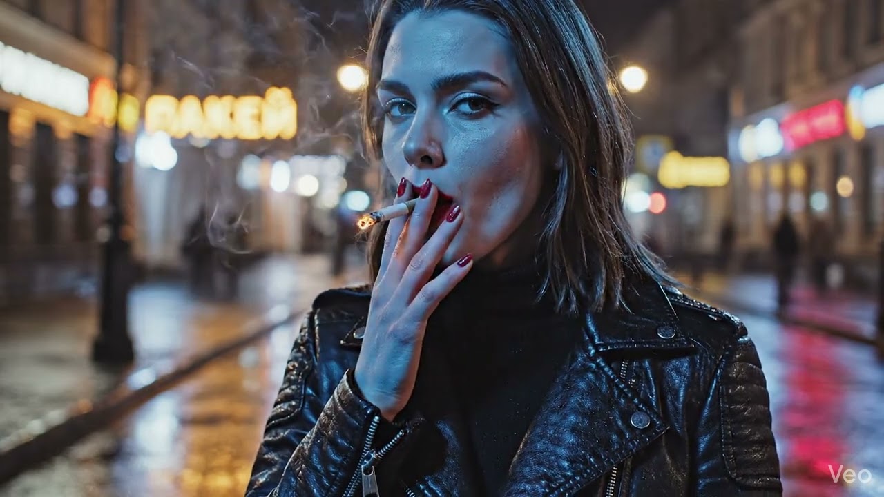 Leather Wear Ai Video (3) 2| Smoking| Veo 3.1