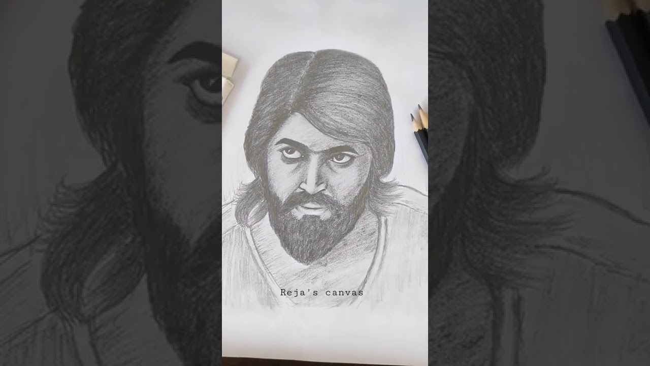 KGF star Yash drawing/ portrait/ pencil sketch 😍