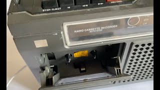 Vintage Sharp GF 1704M Radio Cassette Player Not Playing Cassettes