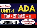 Solving T(n) = 2T(n/2) + n Find The Time Complexity @Engineerdude-g6m