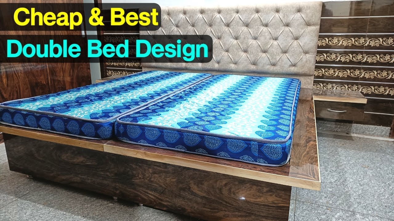 Latest Double Bed Design With Cushion Head How To Make Double Bed