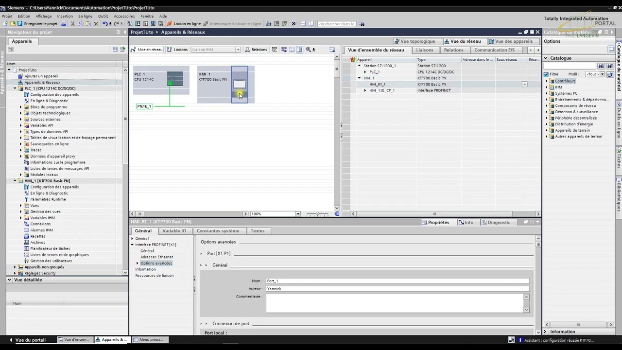 027 Transfert de programme vers un IHM avec le protocole Profinet (Tutoriel TIA PORTAL)