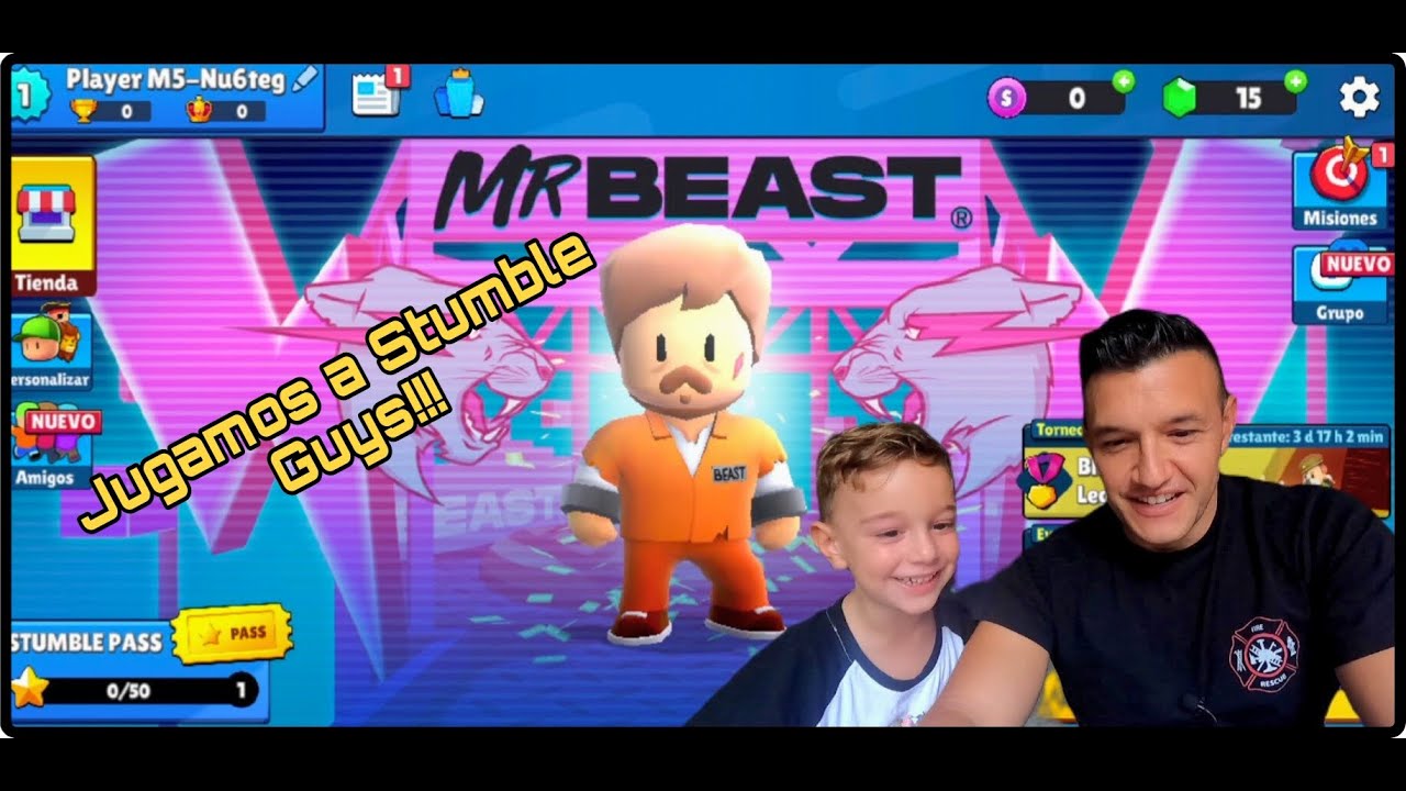 Enzo y Papá juegan por primera vez a Stumble Guys!!!