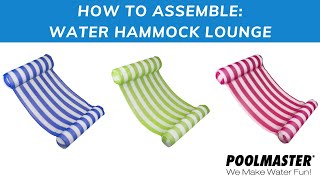 How To Assemble The Water Hammock Lounge