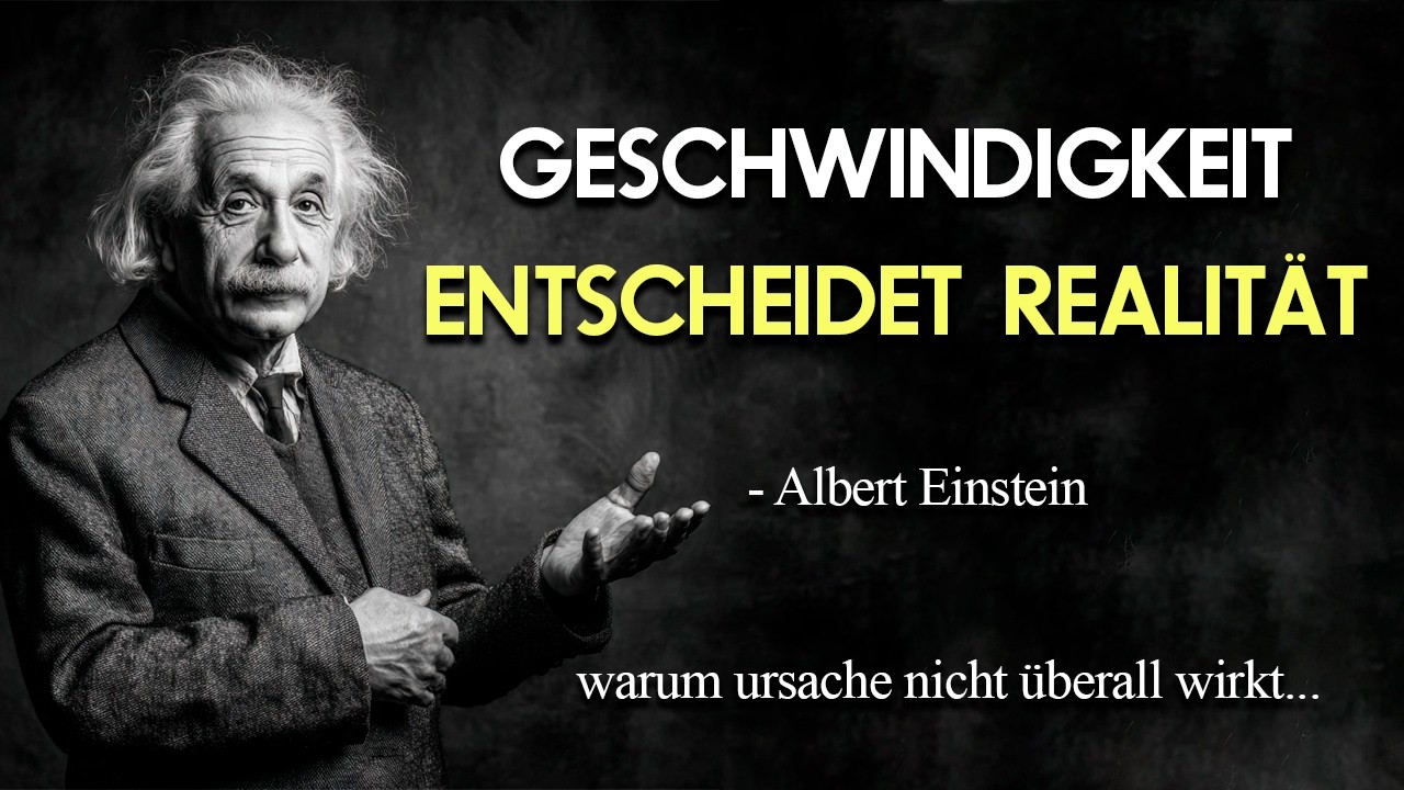 Die Lichtgeschwindigkeit ist keine NUMMER... sie ist der REGULATOR von URSACHE und WIRKUNG Einstein