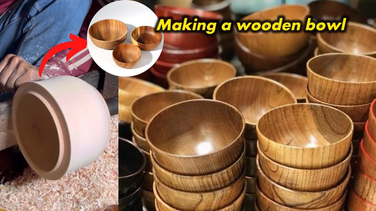 Making a unique wooden bowl.