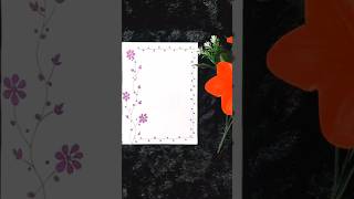 Very easy pink front page border design/How to make front page #frontpage#drawing#borderdesign#short