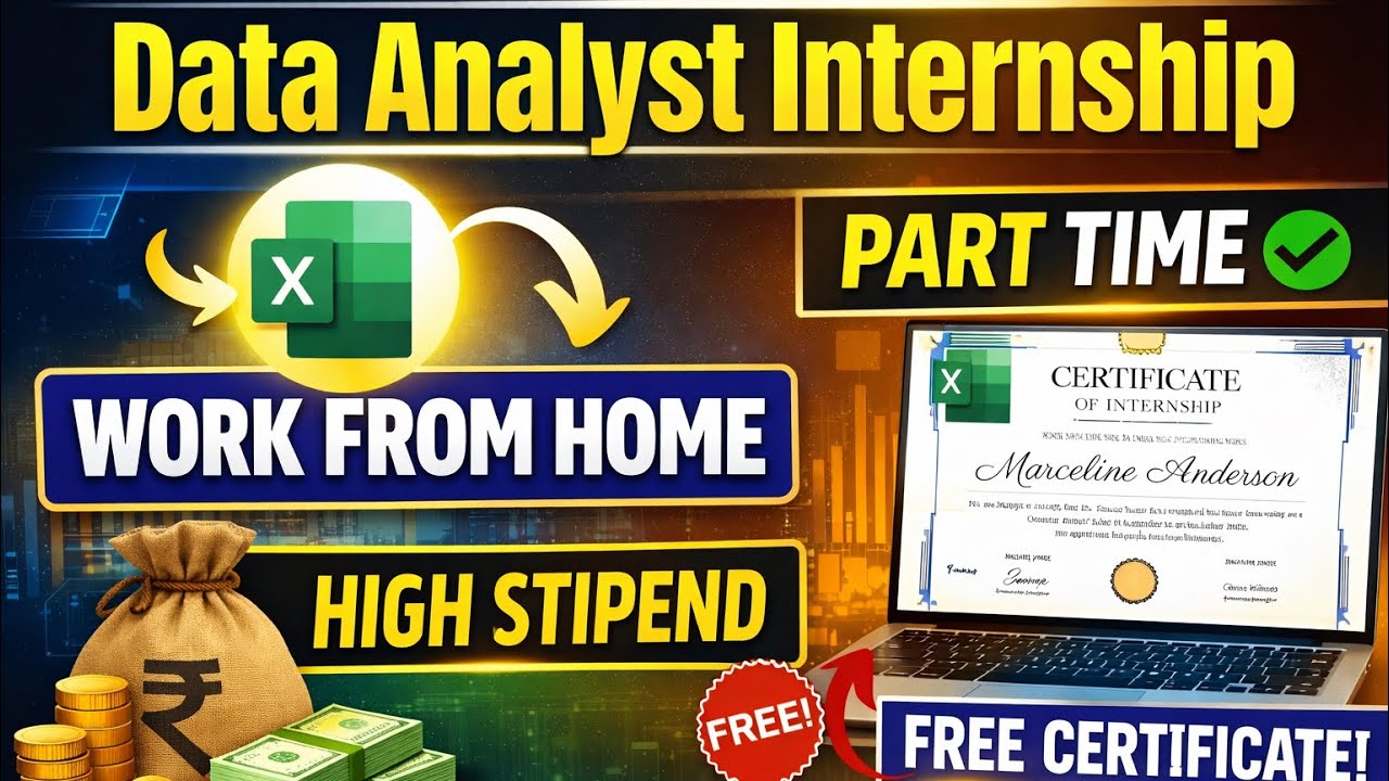 🛑Part - Time Data Analyst Internship 2026🔥 | Work Form Home | High ...