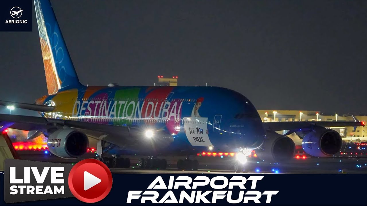 ✈️ LIVE 4K Frankfurt Airport (FRA) — Runway 18 (West & Center) late Night Stream | 05 Nov 2025