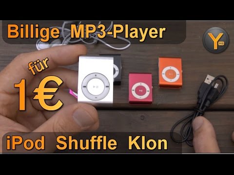 Billig MP3-Player im Test: &quot;iPod Shuffle&quot; Klon für 1€ / microSD bis 8GB / WMA MP3