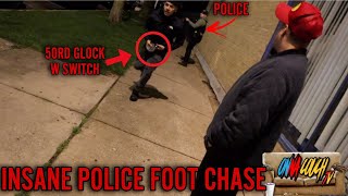 RISKY RISKY Police Foot Chase ,Deadly Force Almost Used While Insane Latin Brotherz Looking For Opps