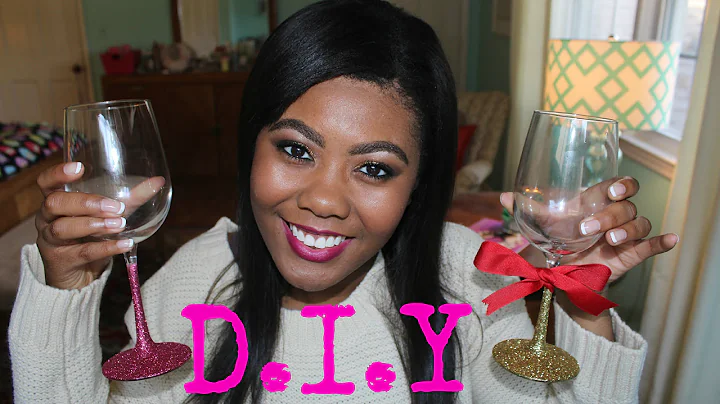 DIY Glitter Wine Glasses