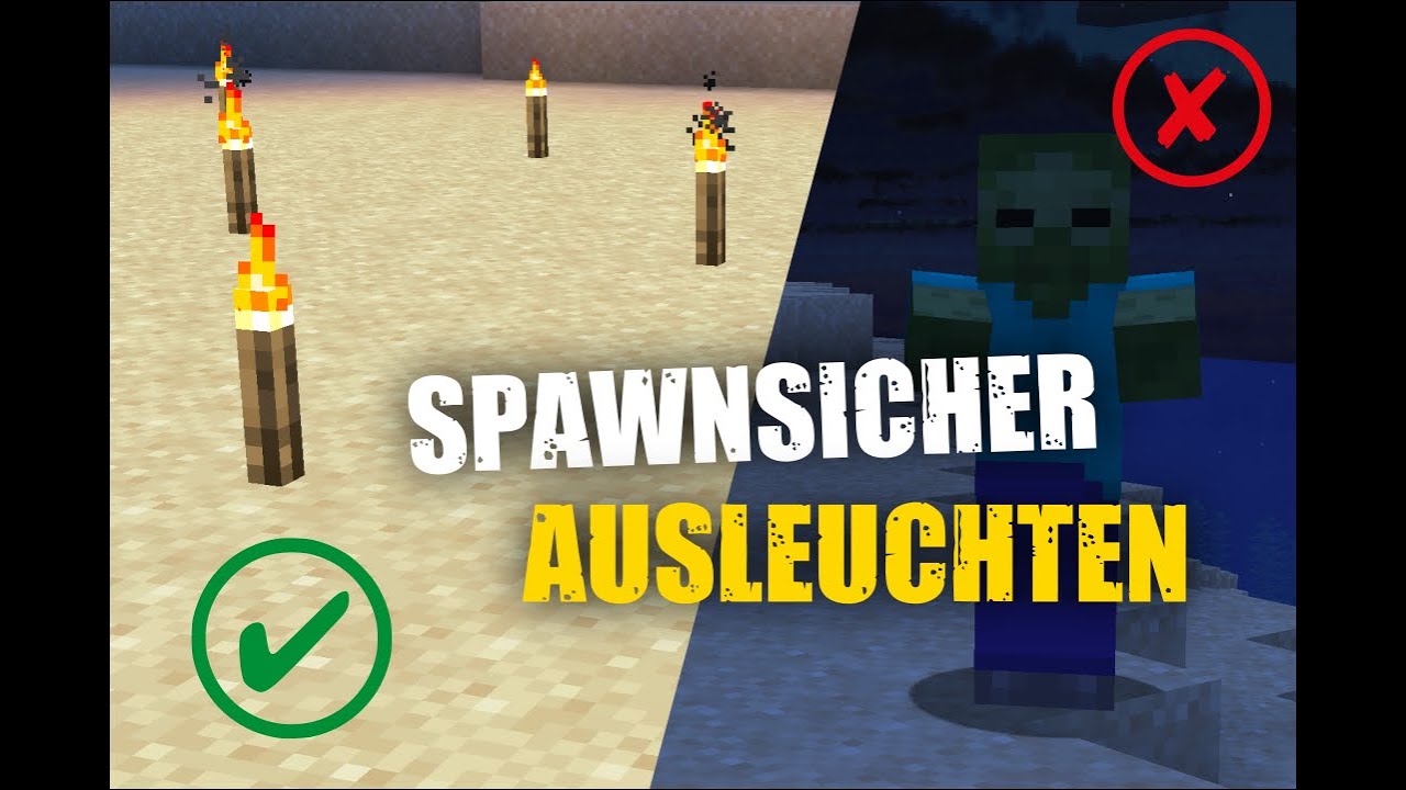 🔥 So spawnen keine Mobs in Minecraft - Richtig ausleuchten 👍