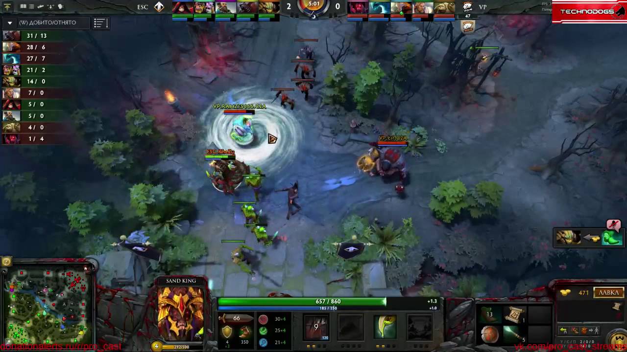 [RUS]Virtus.Pro vs Escape Gaming DreamLeague Season 6 by Pro Cast game 1