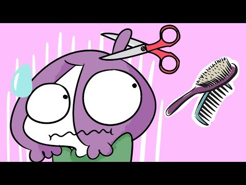 Мультфильм с девушкой с фиолетовыми волосами