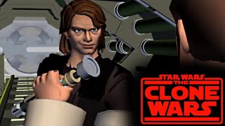 Anakin tells Obi-Wan not to lose his lightsaber again | Star Wars: The Clone Wars Story Reel Scene