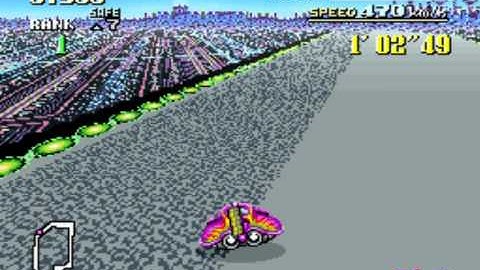 Playing F-Zero (using ZSNES emu) on NES-HTPC