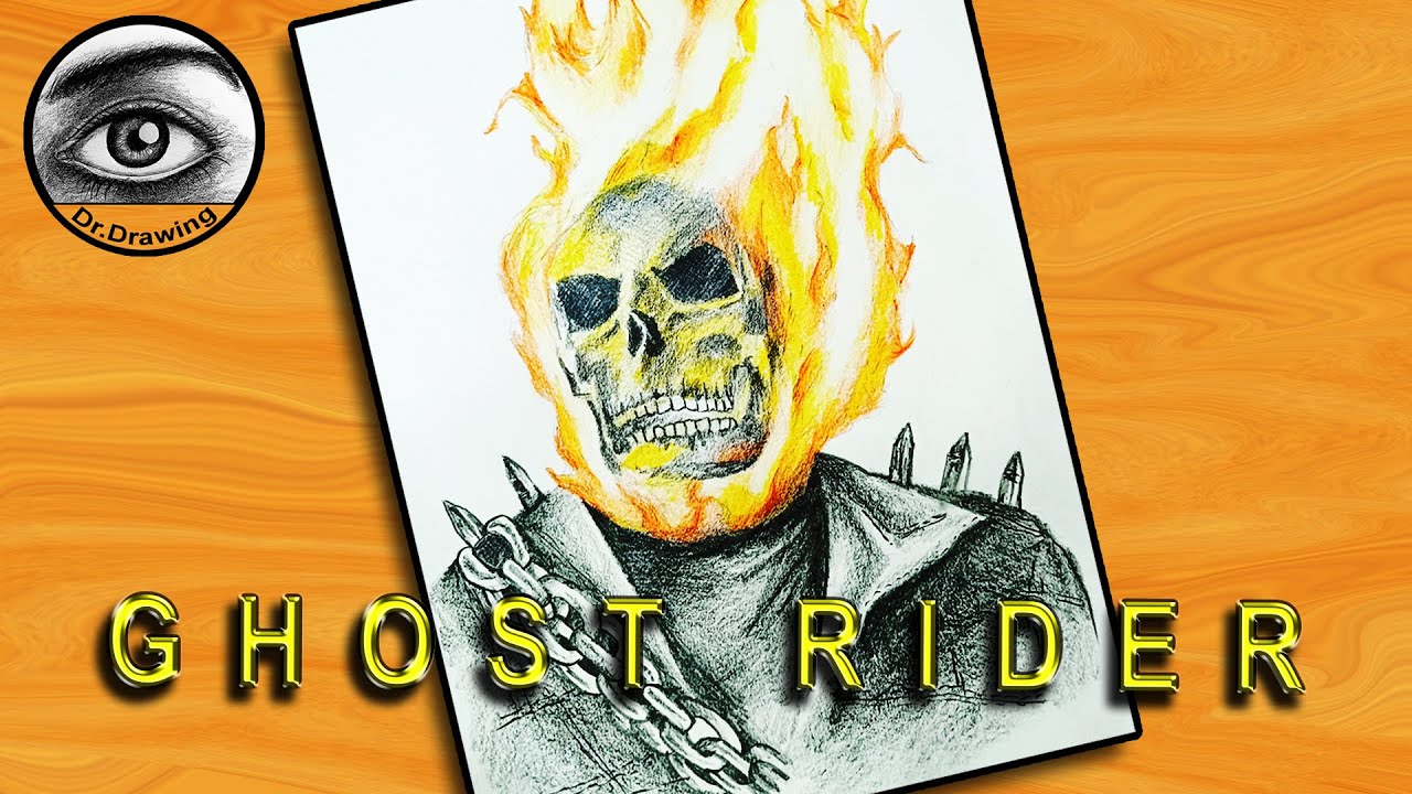 how to draw ghost rider | ghost rider drawing - YouTube