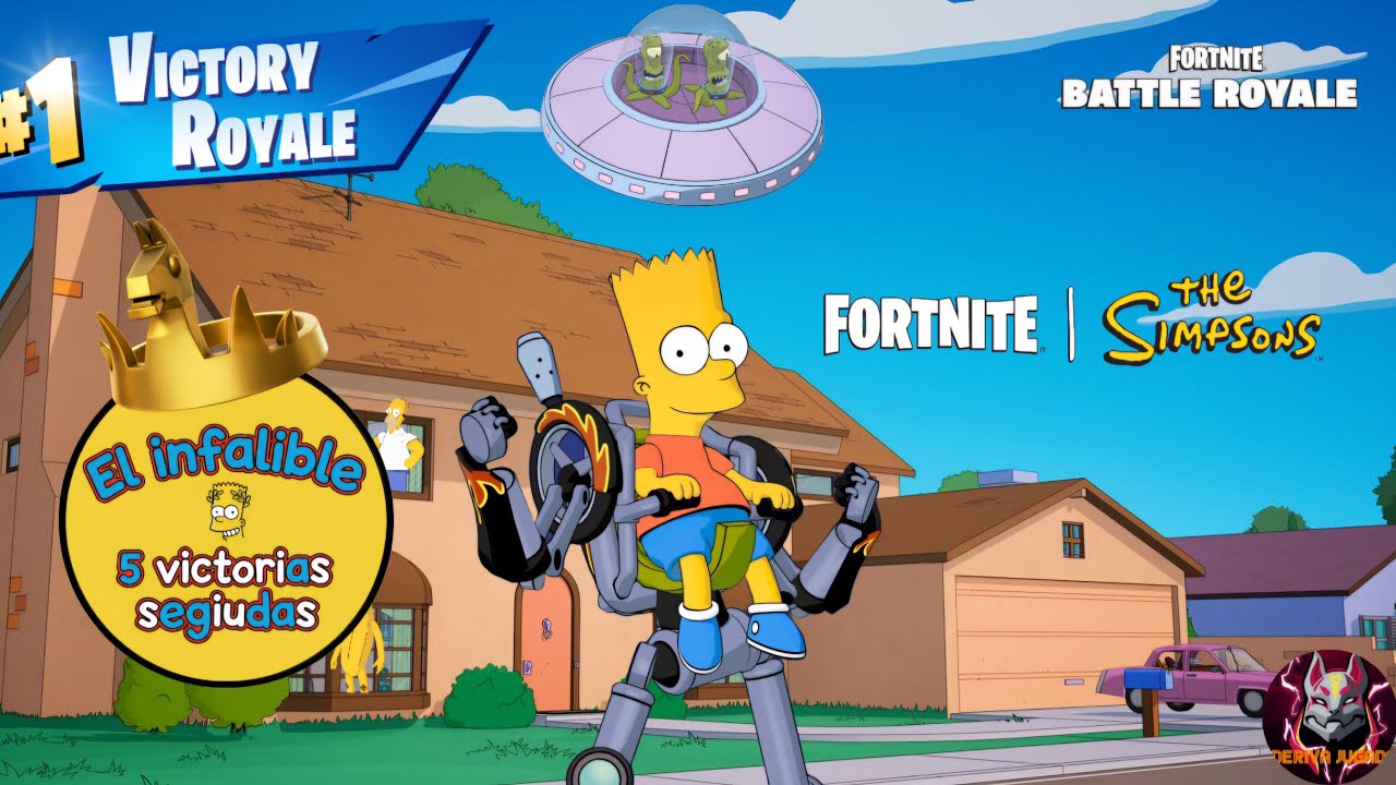 El infalible 5 victorias seguidas en Fortnite los Simpsons